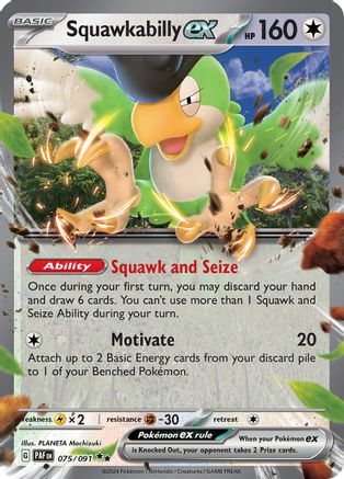 Squawkabilly ex - [075/091] SV: Paldean Fates Pokemon - Single Cards