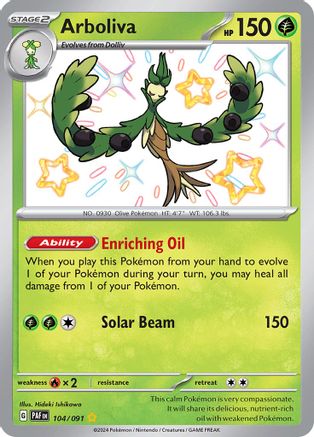 Arboliva [104/091] SV: Paldean Fates Pokemon - Single Cards