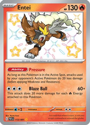 Entei [112/091] SV: Paldean Fates Pokemon - Single Cards