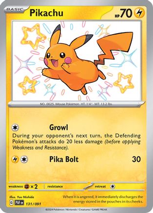Pikachu - [131/091] SV: Paldean Fates Pokemon - Single Cards