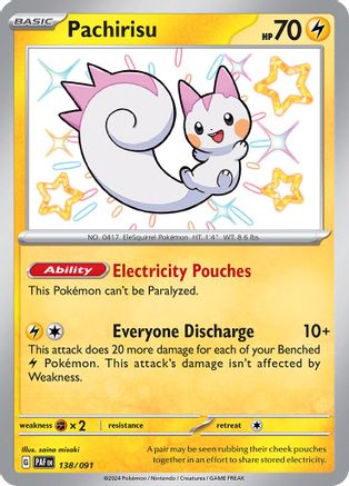 Pachirisu [138/091] SV: Paldean Fates Pokemon - Single Cards