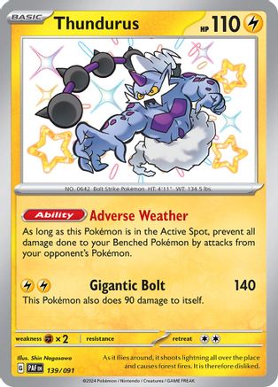 Thundurus [139/091] SV: Paldean Fates Pokemon - Single Cards