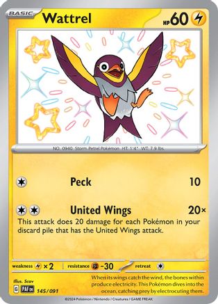 Wattrel [145/091] SV: Paldean Fates Pokemon - Single Cards