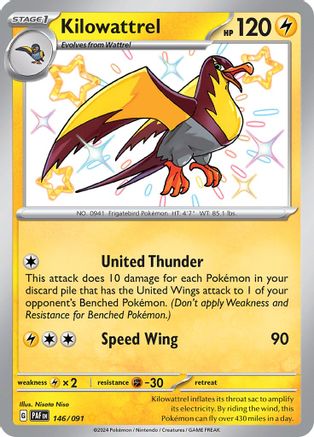 Kilowattrel - [146/091] SV: Paldean Fates Pokemon - Single Cards