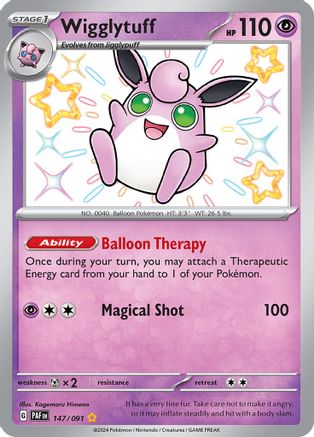 Wigglytuff [147/091] SV: Paldean Fates Pokemon - Single Cards