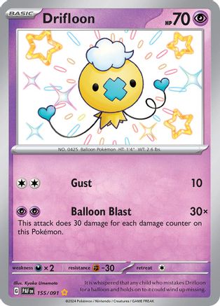 Drifloon [155/091] SV: Paldean Fates Pokemon - Single Cards