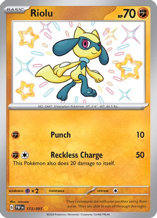 Riolu [173/091] SV: Paldean Fates Pokemon - Single Cards