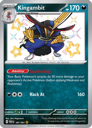 Kingambit [187/091] SV: Paldean Fates Pokemon - Single Cards