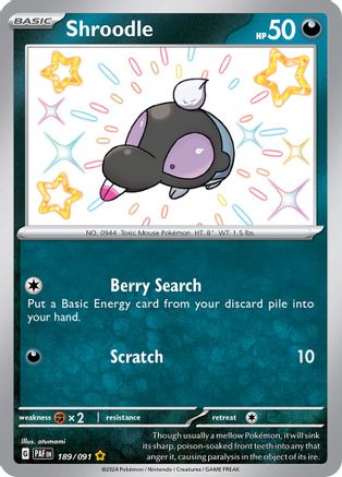 Shroodle - [189/091] SV: Paldean Fates Pokemon - Single Cards