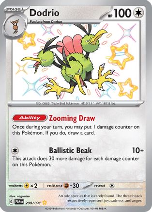 Dodrio [200/091] SV: Paldean Fates Pokemon - Single Cards