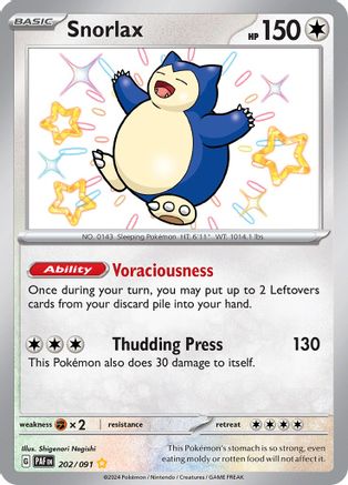 Snorlax [202/091] SV: Paldean Fates Pokemon - Single Cards