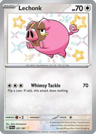 Lechonk - [207/091] SV: Paldean Fates Pokemon - Single Cards