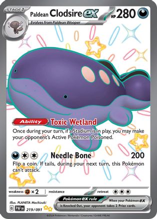 Paldean Clodsire ex - [219/091] SV: Paldean Fates Pokemon - Single Cards