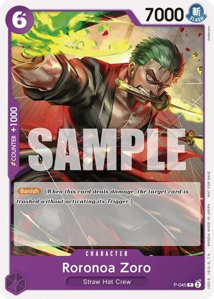 Roronoa Zoro (OP-06 Pre-Release Tournament) [Participant] (P-045) - One Piece Promotion Cards - Single Cards