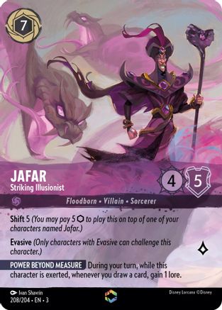 Jafar - Striking Illusionist (Enchanted) (208/204) - Into the Inklands Holofoil - Single Cards