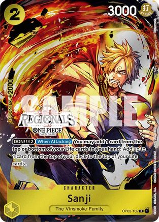 Sanji (Offline Regional 2024) [Participant] (OP03-102) - One Piece Promotion Cards - Single Cards