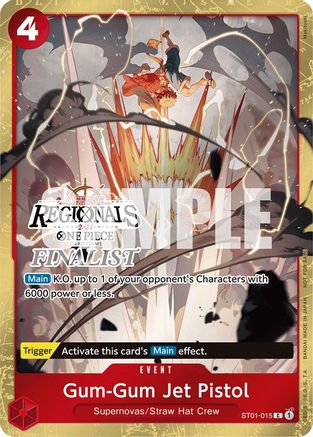 Gum-Gum Jet Pistol (Offline Regional 2024) [Finalist] (ST01-015) - One Piece Promotion Cards - Single Cards