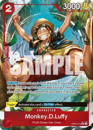 Monkey.D.Luffy (Alternate Art) (OP06-013) One Piece - Wings of the Captain - Single Cards