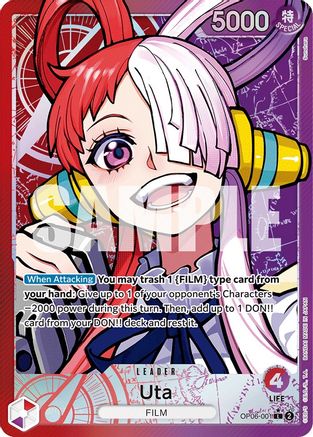 Uta (Alternate Art) (OP06-001) One Piece - Wings of the Captain - Single Cards