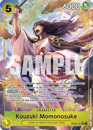 Kouzuki Momonosuke (Alternate Art) (OP06-107) One Piece - Wings of the Captain - Single Cards