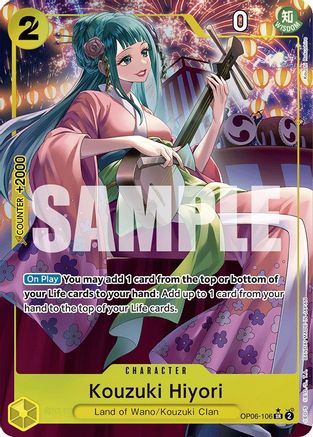 Kouzuki Hiyori (Alternate Art) (OP06-106) One Piece - Wings of the Captain - Single Cards