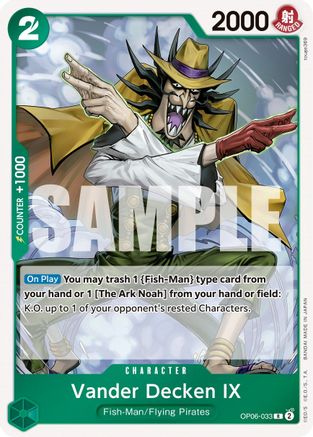 Vander Decken IX (OP06-033) One Piece - Wings of the Captain - Single Cards