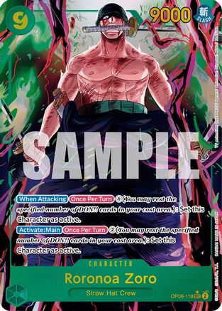 Roronoa Zoro (Alternate Art) (OP06-118) One Piece - Wings of the Captain - Single Cards