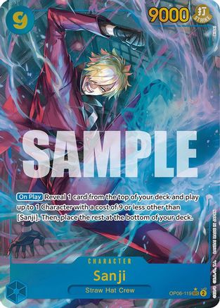 Sanji (Alternate Art) (OP06-119) One Piece - Wings of the Captain - Single Cards