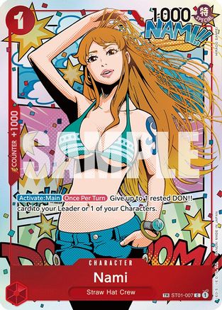 One Piece Nami (Alternate Art) - Wings of the Captain (OP06) (ST01-007) - Single Cards