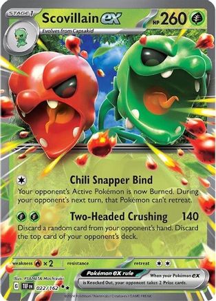 Scovillain ex 022/162 Pokemon SV05: Temporal Forces - Single Cards