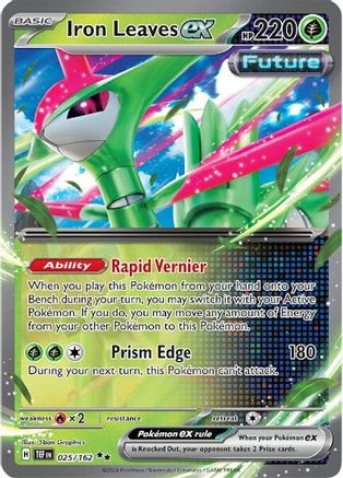 Iron Leaves ex - 025/162 Pokemon SV05: Temporal Forces - Single Cards
