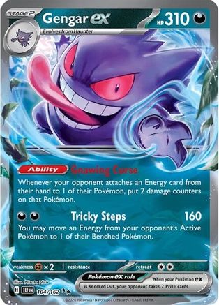 Gengar ex - 104/162 Pokemon SV05: Temporal Forces - Single Cards
