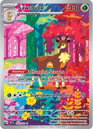 Sawsbuck - 166/162 Pokemon SV05: Temporal Forces - Single Cards