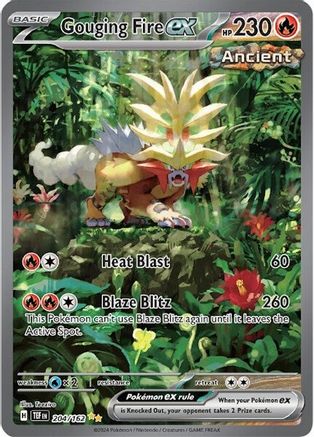 Gouging Fire ex - 204/162 Pokemon SV05: Temporal Forces - Single Cards