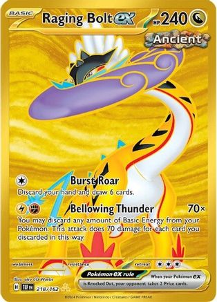 Raging Bolt ex - 218/162 Pokemon SV05: Temporal Forces - Single Cards