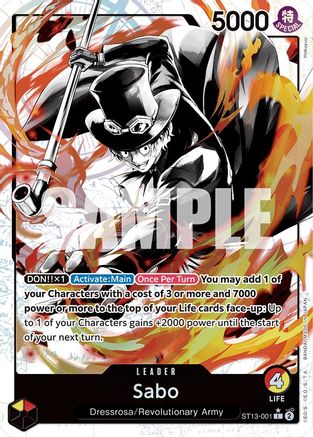 Sabo (001) (Parallel) (ST13-001) - Ultra Deck: The Three Brothers Foil - Single Cards