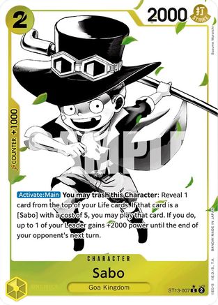 Sabo (007) (Parallel) (ST13-007) - Ultra Deck: The Three Brothers Foil - Single Cards