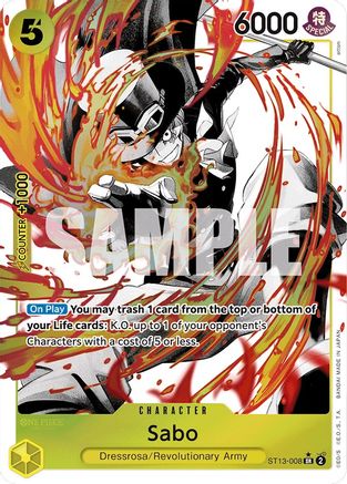 Sabo (008) (Parallel) (ST13-008) - Ultra Deck: The Three Brothers Foil - Single Cards