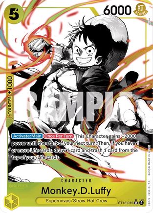 Monkey.D.Luffy (015) (Parallel) (ST13-015) - Ultra Deck: The Three Brothers Foil - Single Cards