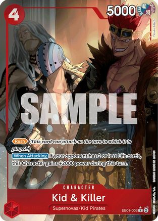 Kid & Killer (Alternate Art) (EB01-003) One Piece - Memorial Collection - Single Cards