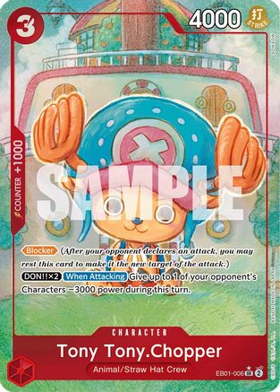 Tony Tony.Chopper (Alternate Art) (EB01-006) One Piece - Memorial Collection - Single Cards