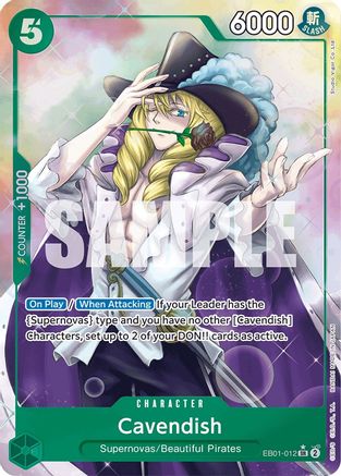 Cavendish (Alternate Art) (EB01-012) One Piece - Memorial Collection - Single Cards