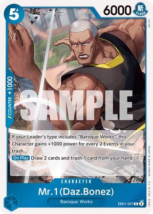 Mr. 1 (Daz.Bonez) (EB01-027) One Piece - Memorial Collection - Single Cards