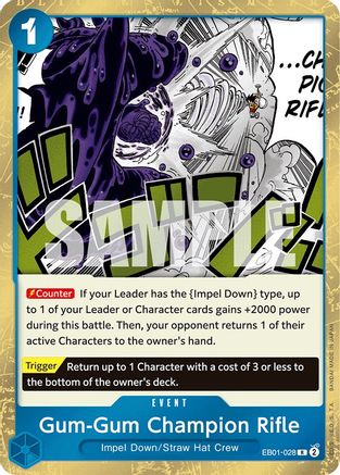 Gum-Gum Champion Rifle (EB01-028) One Piece - Memorial Collection - Single Cards