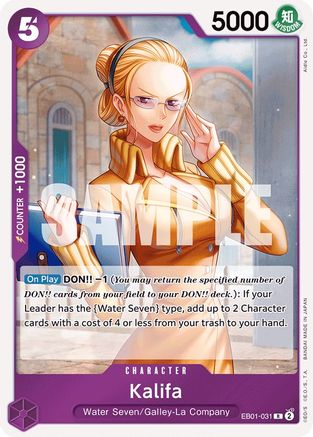 Kalifa (EB01-031) One Piece - Memorial Collection - Single Cards