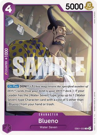 Blueno (033) (EB01-033) One Piece - Memorial Collection - Single Cards