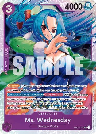 Ms. Wednesday (EB01-034) One Piece - Memorial Collection - Single Cards