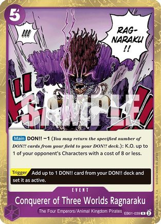Conquerer of Three Worlds Ragnaraku (EB01-039) One Piece - Memorial Collection - Single Cards