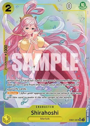 Shirahoshi (Alternate Art) (EB01-057) One Piece - Memorial Collection - Single Cards