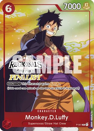 Monkey.D.Luffy (001) (Online Regional 2024 Vol. 2) [Finalist] (P-001) - One Piece Promotion Cards - Single Cards